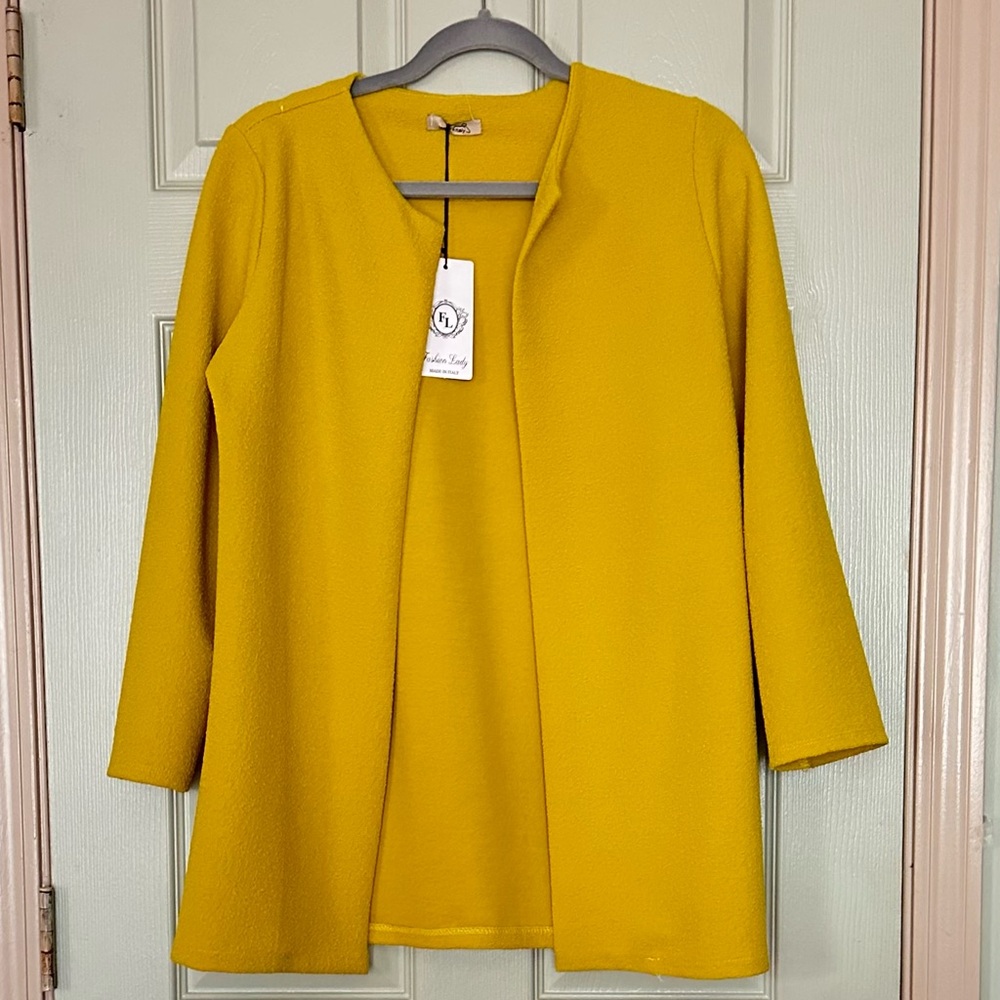 Yellow Open Front Women's Jacket